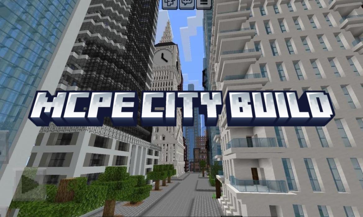 Large city project build made in Minecraft Pocket Edition