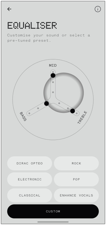 Custom equalizer settings for the CMF Buds