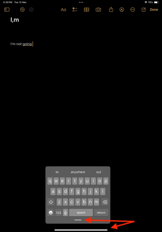 Disable Floating Keyboard on iPad