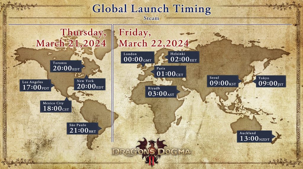 Dragon's Dogma 2 Steam Global release Time