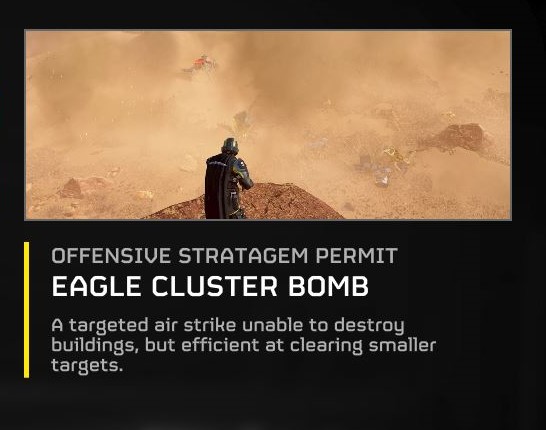 Eagle Cluster Bomb Helldivers 2 Stratagems