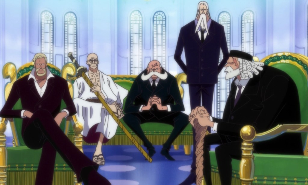 Five Elders in One Piece anime.