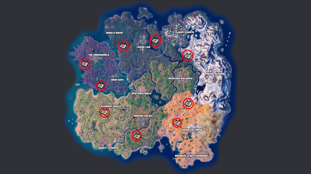 Fortnite Chapter 5 Season 2 Weapon Bunker locations