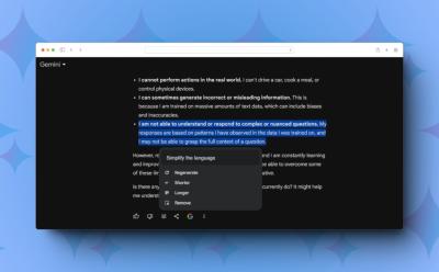 Google Gemini tune and modify responses