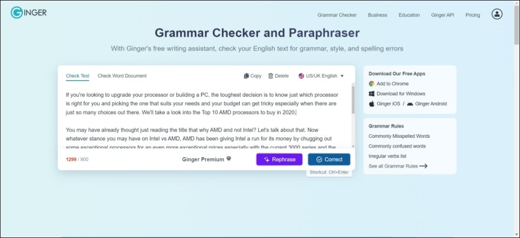 Ginger-Grammar-Checking-Tool