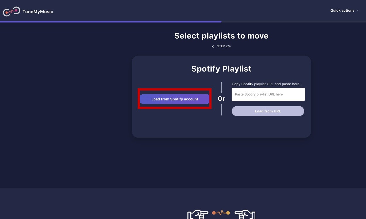 Load playlists from Spotify account