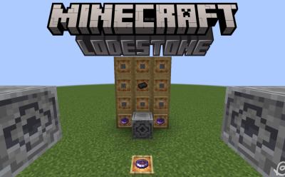 Netherite ingot and chiseled stone bricks in item frames and a lodestone with multiple compasses pointing toward it in Minecraft