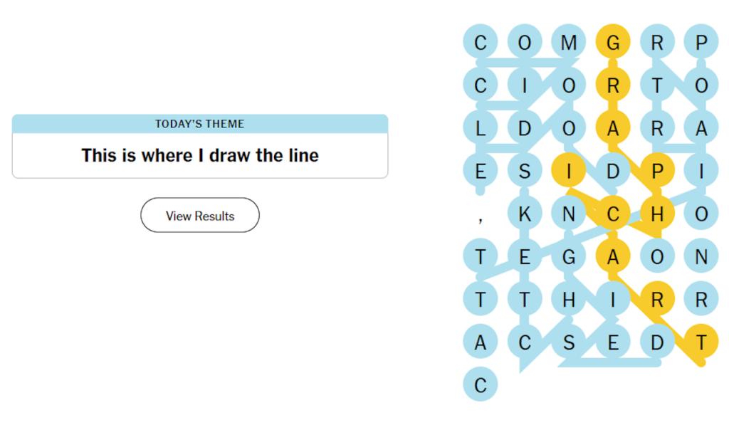 NYT Strands March 27 Solved