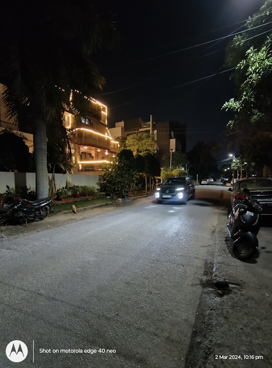 Night Time Primary Rear Sensor Shot on Moto Edge 40 Neo