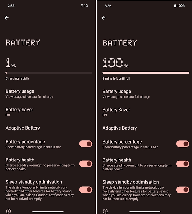 Nothing Phone 2a charging speed test