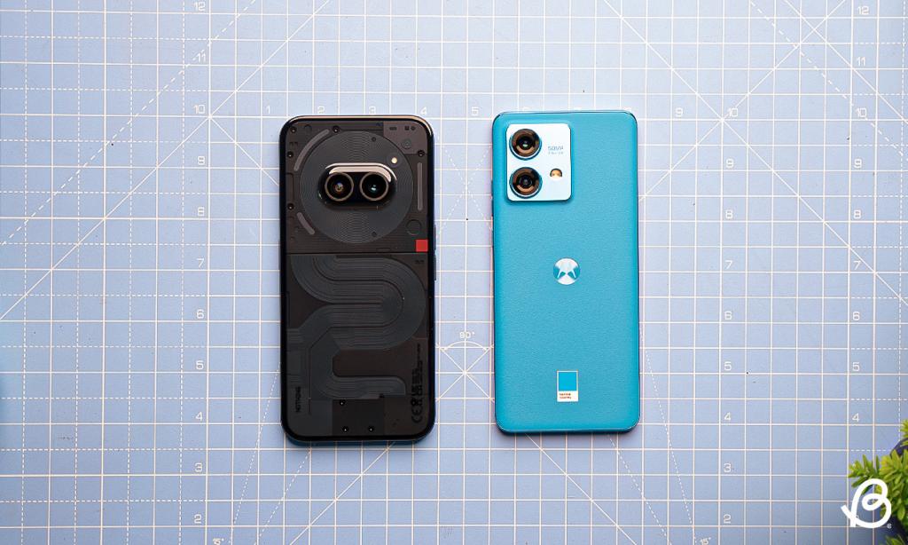 Nothing Phone 2a vs Moto Edge 40 Neo back panel design