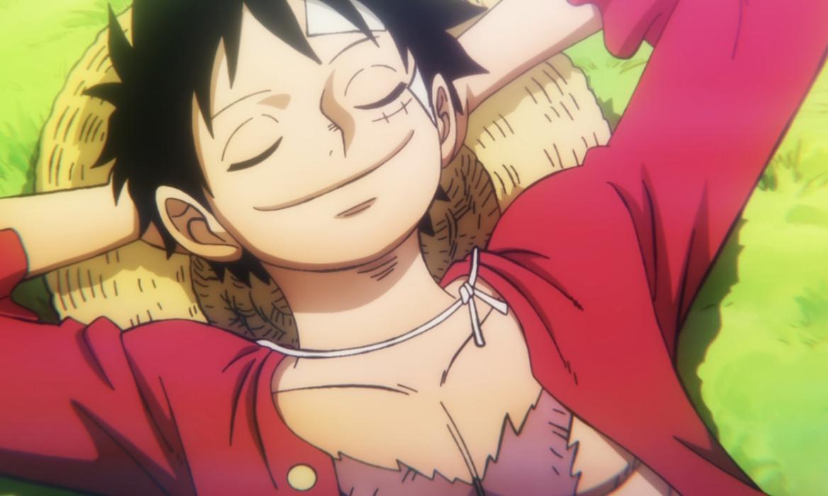 Luffy smiling in One Piece anime
