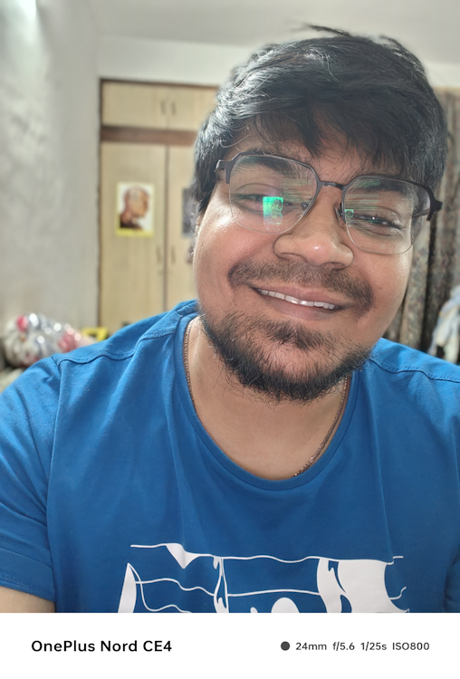 OnePlus Nord CE 4 indoors night shot selfie portrait