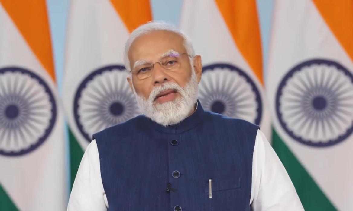 PM Modi announcing three chip manufacturing facilities in india