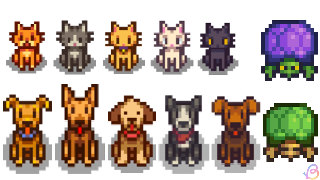 All pets in Stardew Valley 1.6
