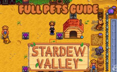 Multiple pets around the player in Stardew Valley 1.6