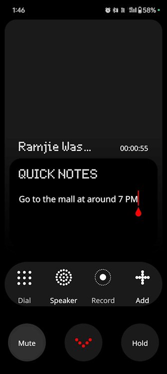 Quick Notes on N Dial for Android