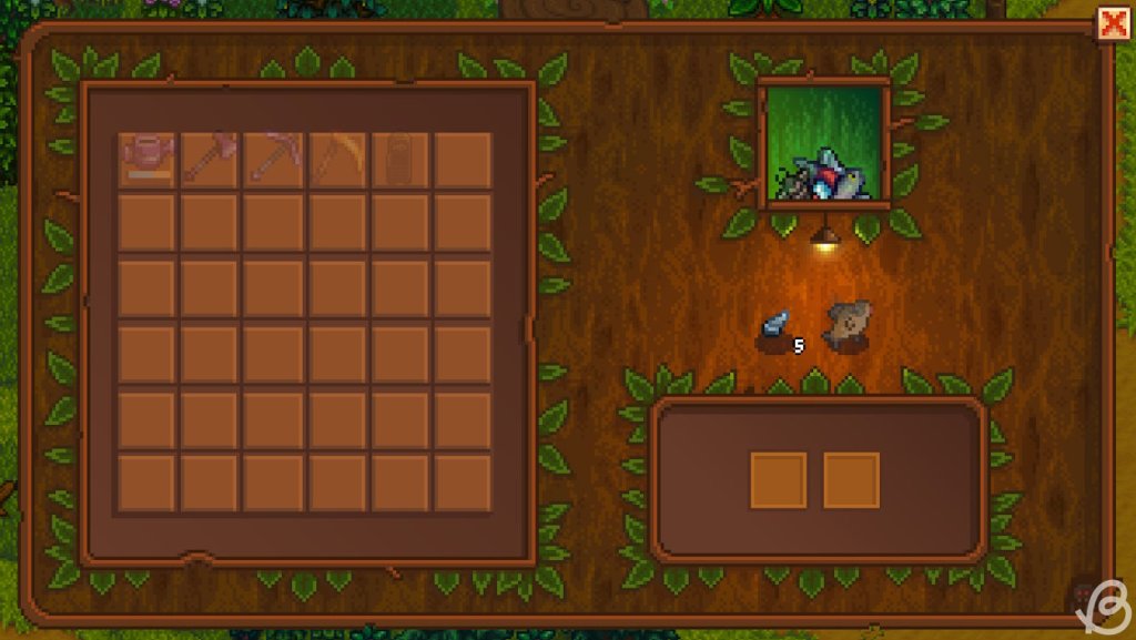 Raccoon quest for crab pot fish and a smoked fish in Stardew Valley 1.6