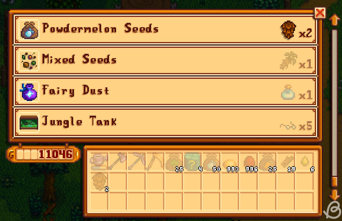 Raccoon wife's shop in Stardew Valley 1.6