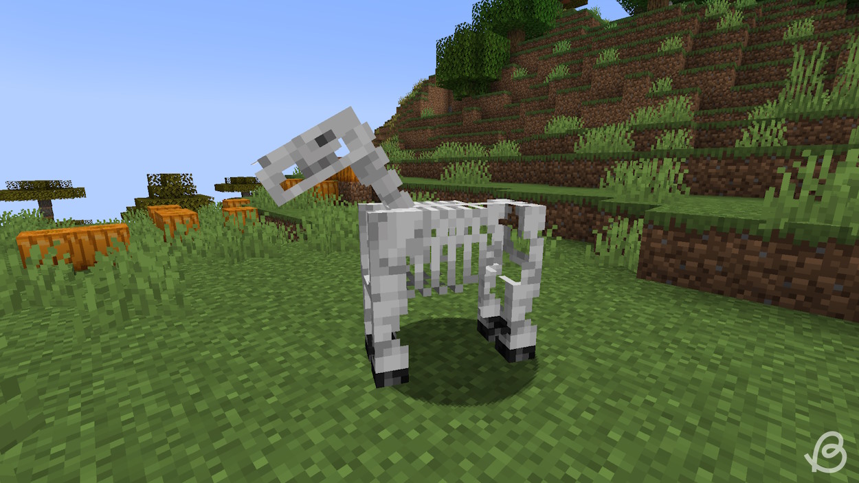 Skeleton horse mob in Minecraft