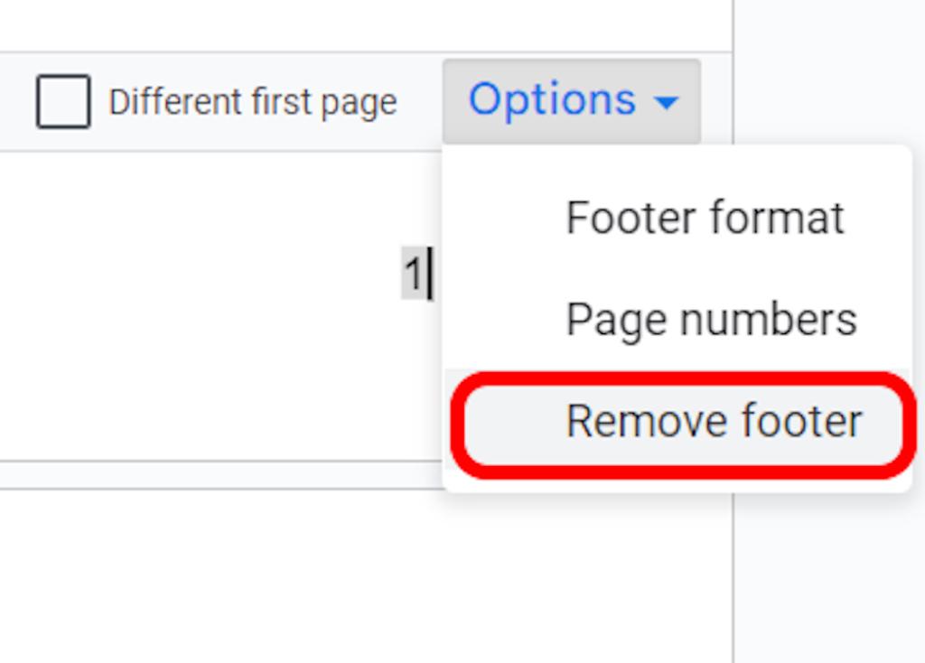 Removing a page on Google Docs