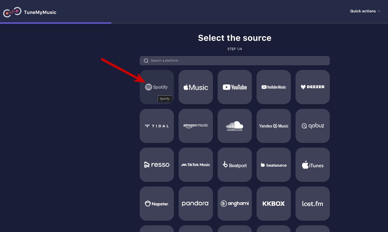 Select the Source