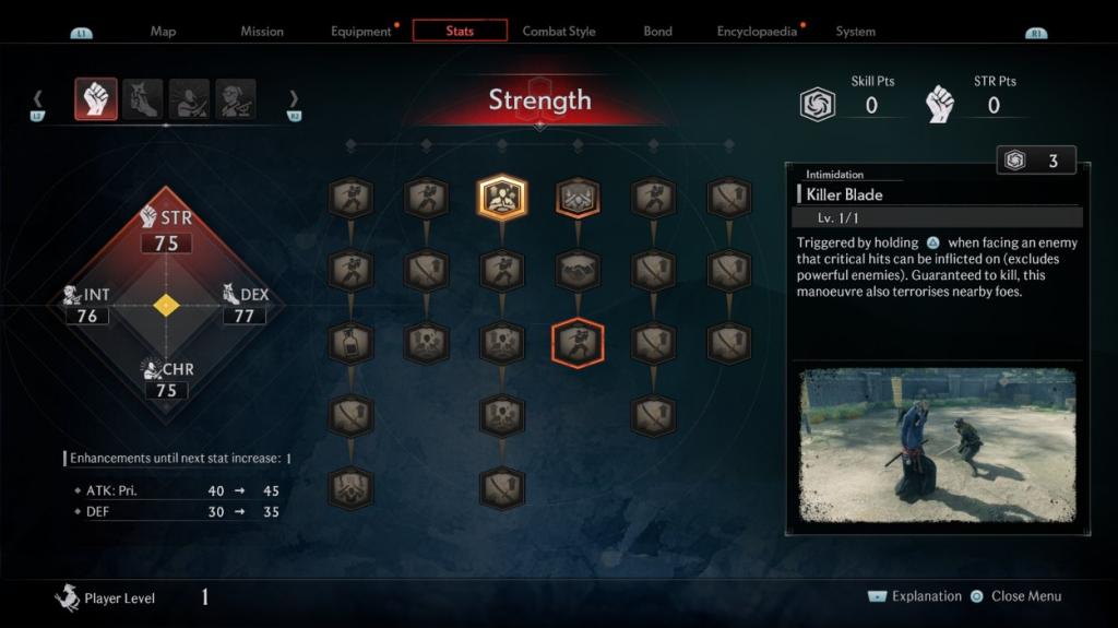 Skill tree ronin