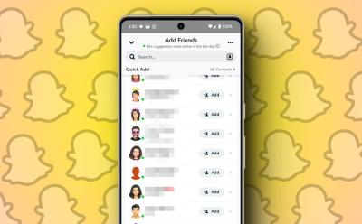 Green dots on Snapchat Add Friends list