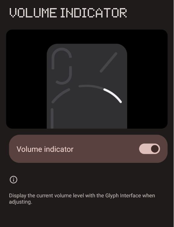 Volume Indicator - Glyph interface guide
