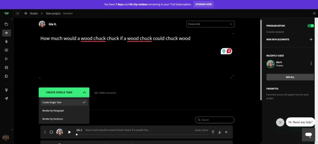 WellSaid Labs AI Voice Model in Use