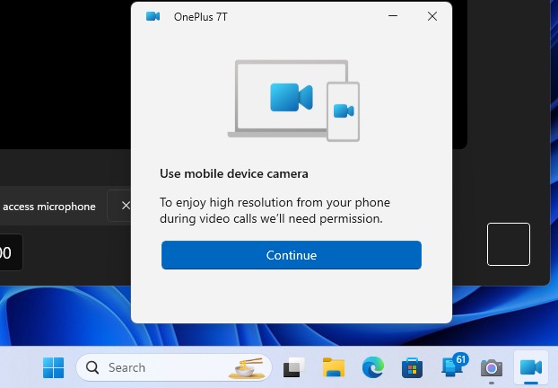 connected camera feature windows 11