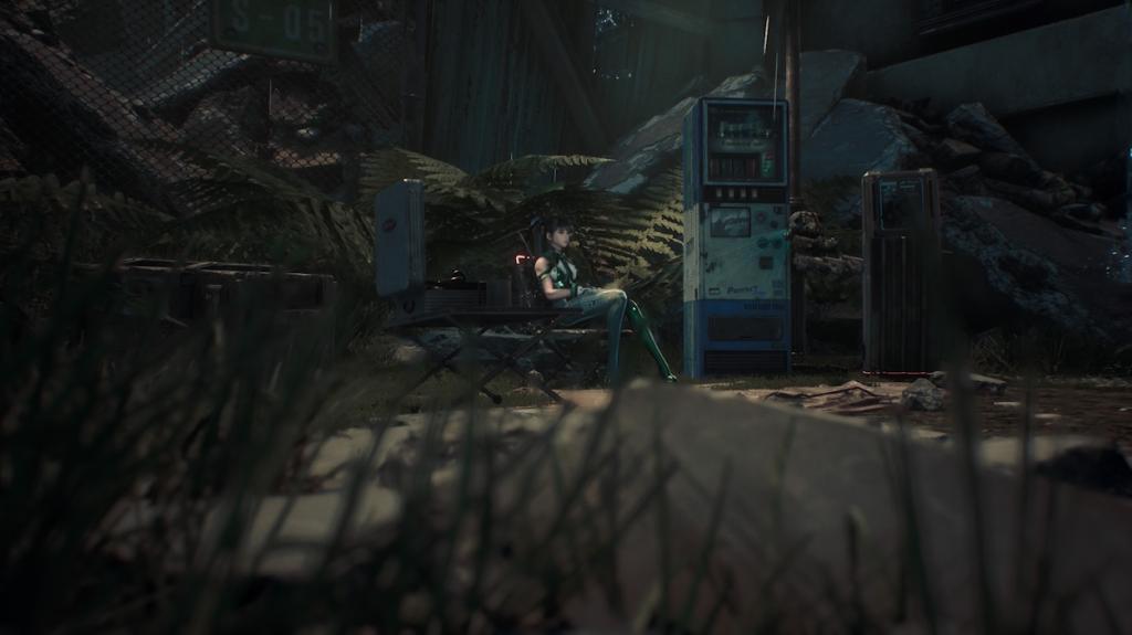 Eve in a camp in Stellar Blade demo.