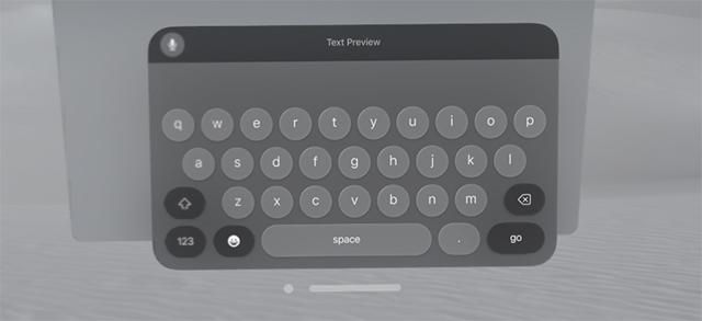 The Spatial Keyboard on Vision Pro