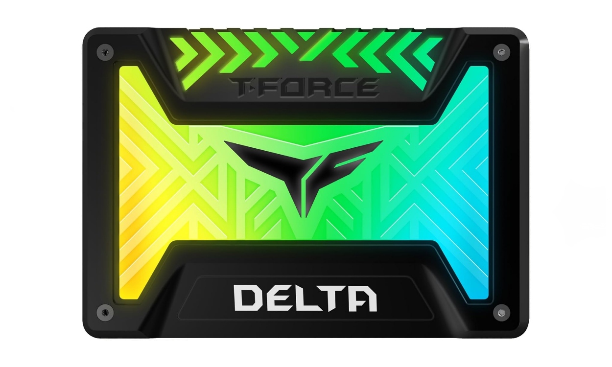teamgroup t-force delta solid state storage based on sata interface with rgb lighting