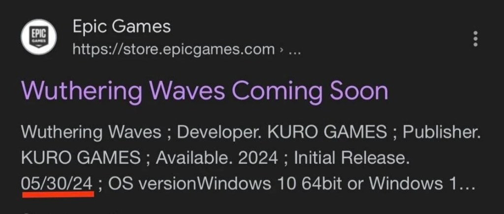 Wuthering Waves leaked release date