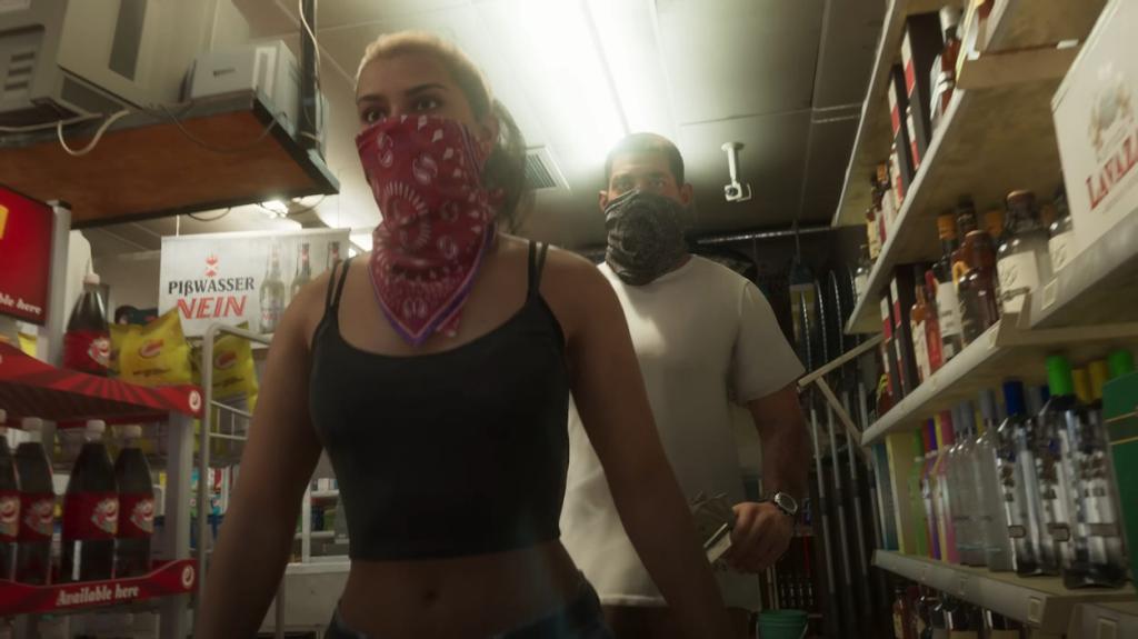 A picture of Lucia and Jason from GTA 6 trailer, as the game is yet to receive its pre-order and price