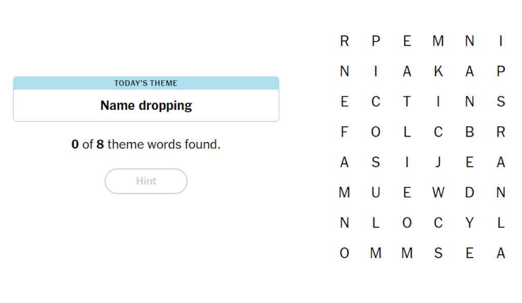 NYT Strands Hints, Spangram, and Answers for April 29, 2024