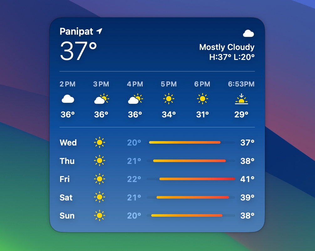 Apple Weather app