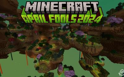 Poisonous potato dimension in April Fools 2024 Minecraft update
