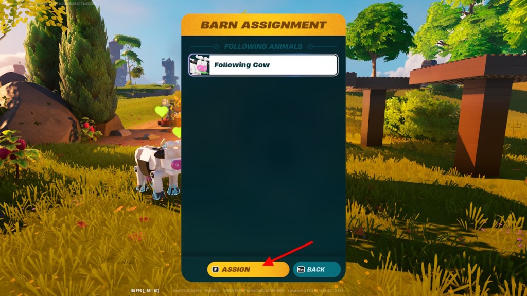 Assign the animal to the Barn