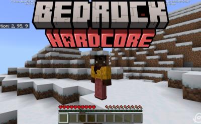 Player in the Minecraft Bedrock 1.21.0.20 preview inside the hardcore world