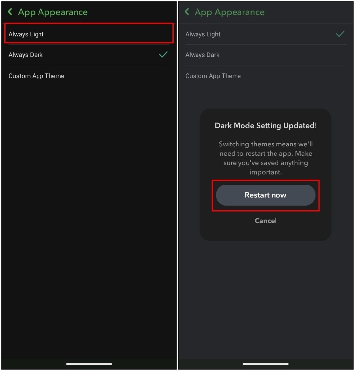 How to Enable Dark Mode in Snapchat (2024 Guide) | Beebom