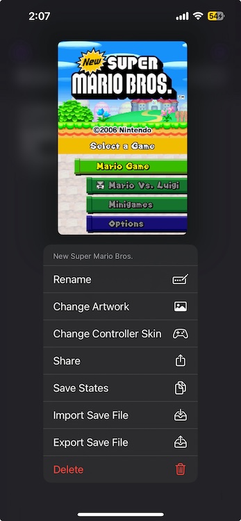 customize artwork and change controller skin in Delta Emulator