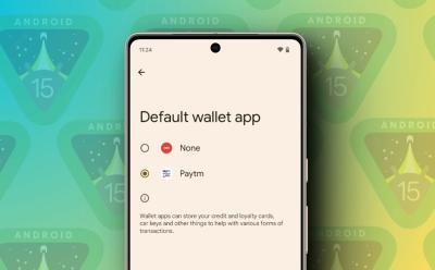 Default wallet app option with Android 15 settings