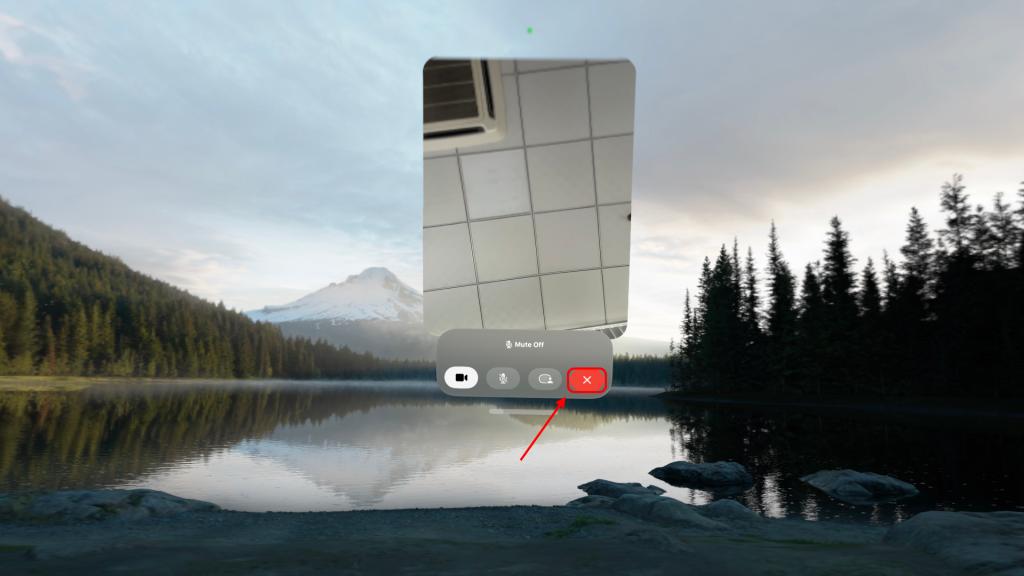 Disconnecting FaceTime Call Vision Pro