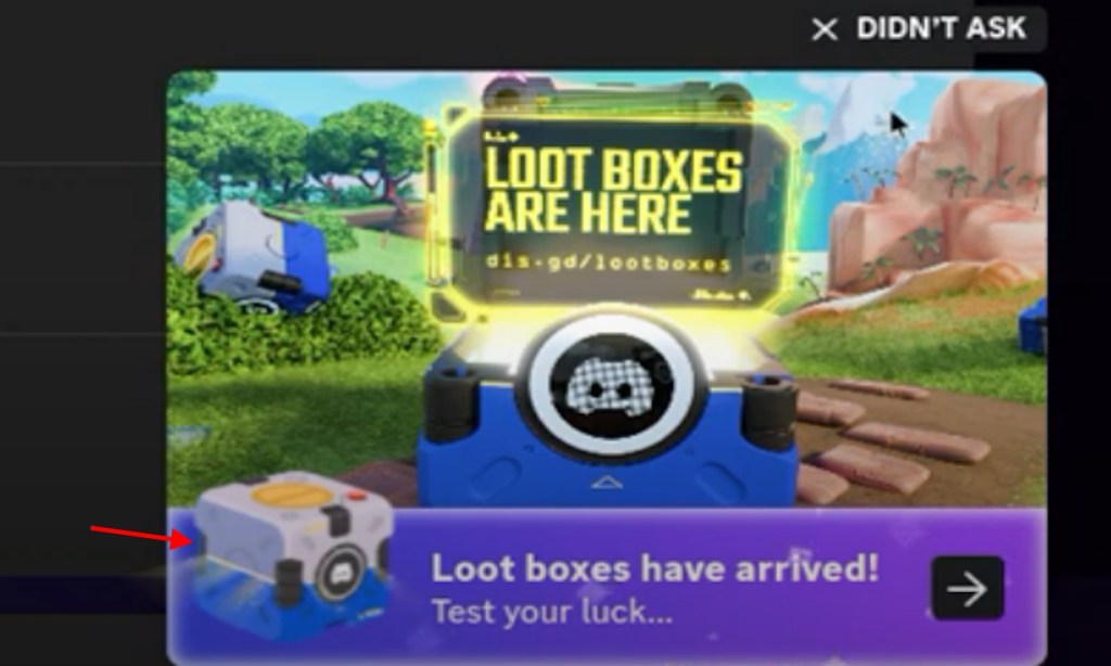Discord Loot Box video auto play