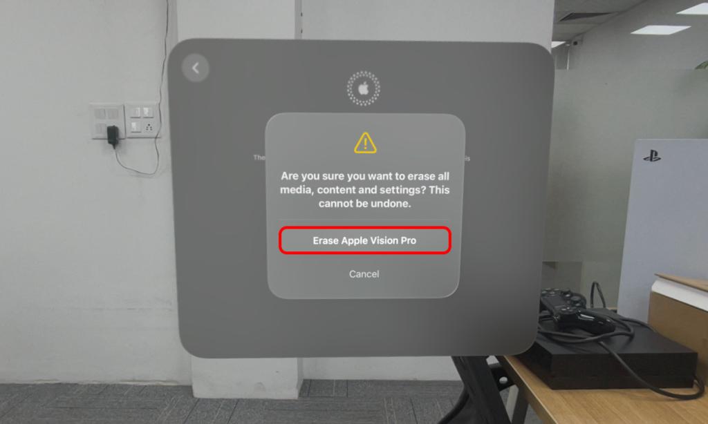 Erase Apple Vision Pro
