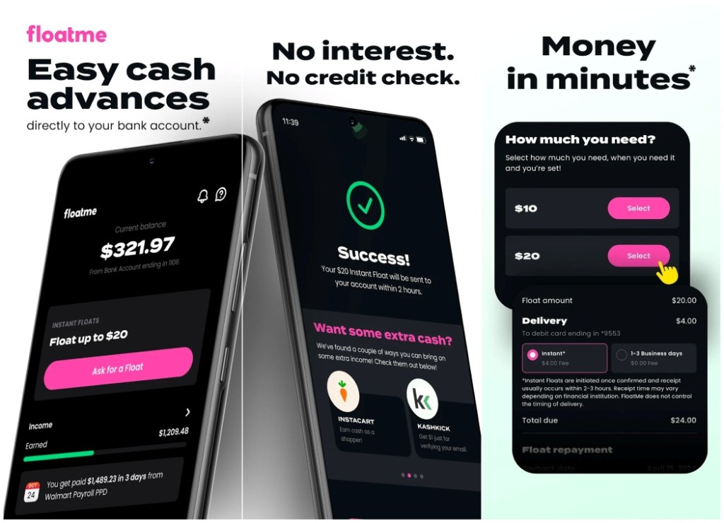 FloatMe Instant cash advance app