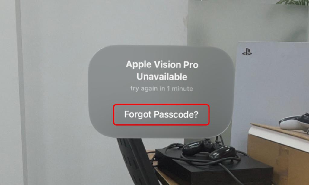 Apple Vision Pro Forgot Passcode