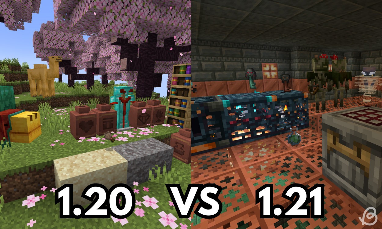 Minecraft 1.20 update vs the Minecraft 1.21 update